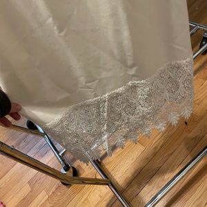 June &hudson white slip dress with bottom lace nwt